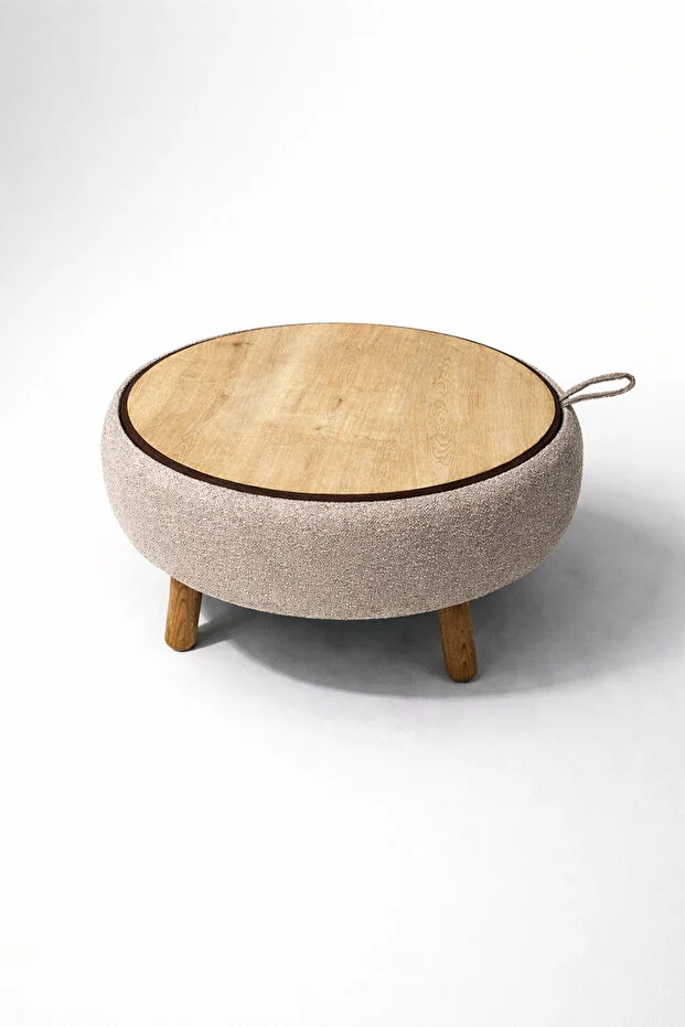 İriva Sandıklı Mekanizmalı Orta Sehpa/Bench, Sütlü Kahve